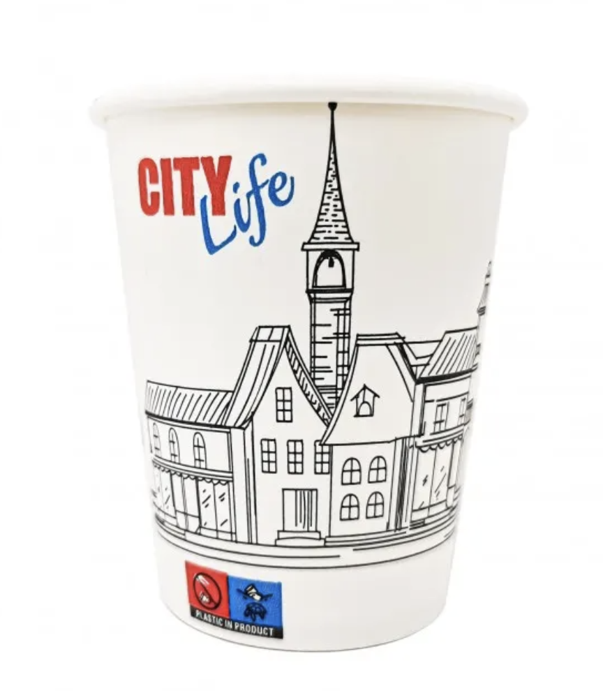 Pahare de carton 8 Oz City (236 ml)  50 buc/set